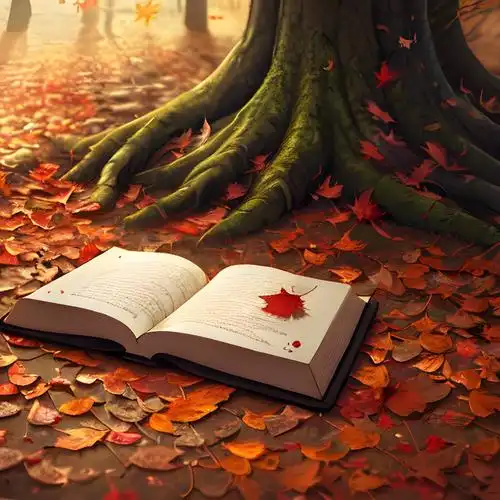 头像书本与落叶