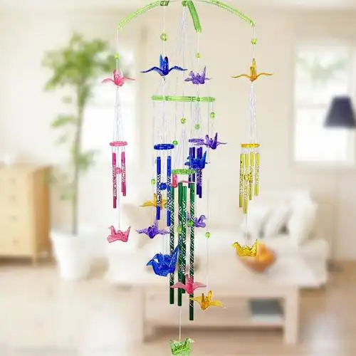 定制创意千纸鹤风铃挂件手工卧室装饰房间女生可爱小铃铛挂饰生日礼物