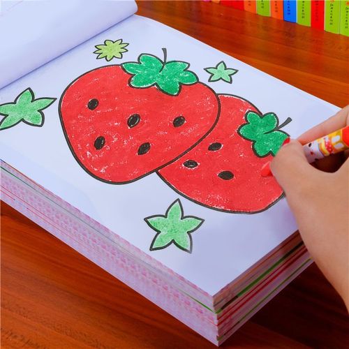 2-3-6岁宝宝幼儿园学画画书儿童简单涂色画本益智入门涂鸦填色本