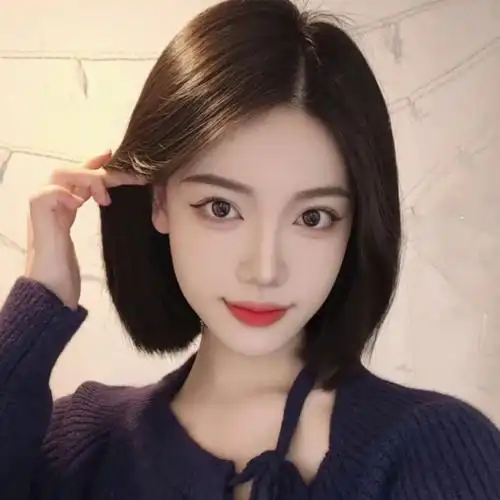 网红韩式bobo头女短发气质修脸减龄中分八字刘海自然全头套式