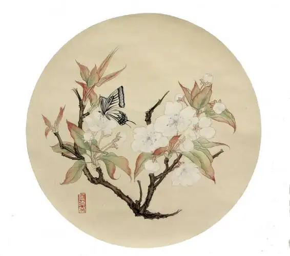 国画梨花素材