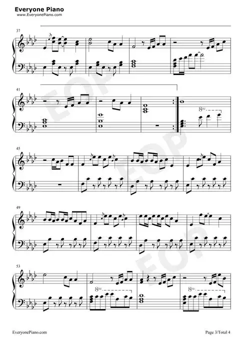 芒种-好听版五线谱预览3