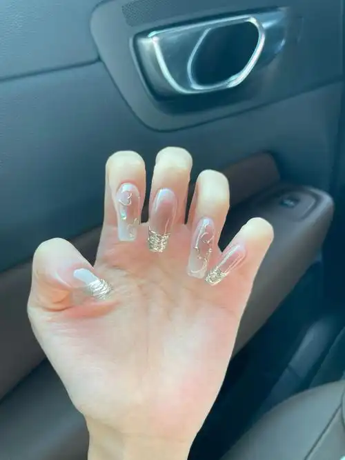 冰透腮红魔镜粉美甲