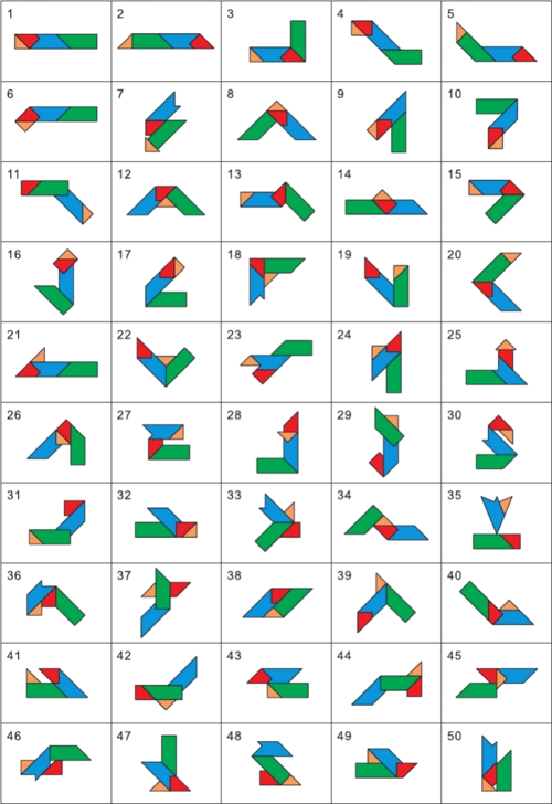 四巧板100拼图_矢量高清