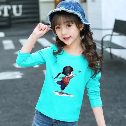 衣服女孩十岁小衫春季儿童长袖6女童小学生t恤