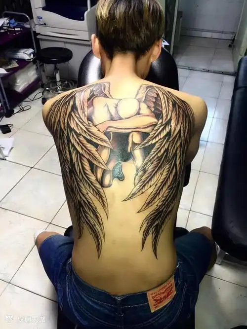 堕天使_纹身图案手稿图片_周桂辉的纹身作品集