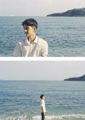 宋威龙,海边小清新!