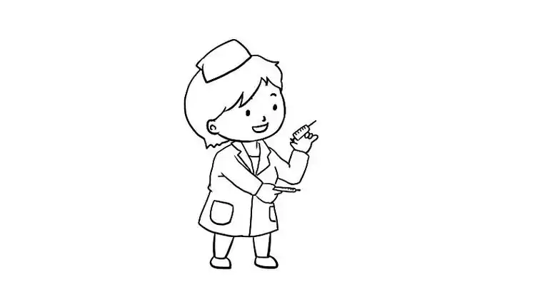 打针简笔画画法  打针简笔画步骤