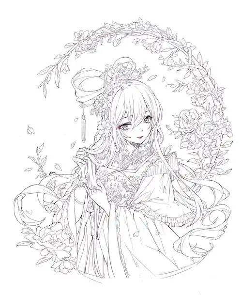 洛丽塔,动漫,手绘设计图纸.