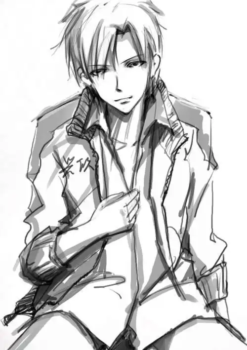 手绘 素描 头像 线稿 500709 竖版 竖屏可爱的动漫男生简笔画简单教程