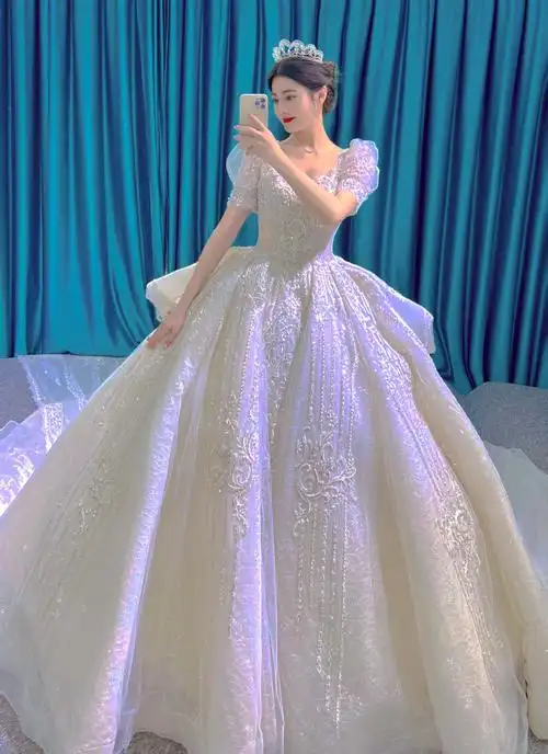 让迪丽热巴一眼就心动的仪式主纱成都婚纱