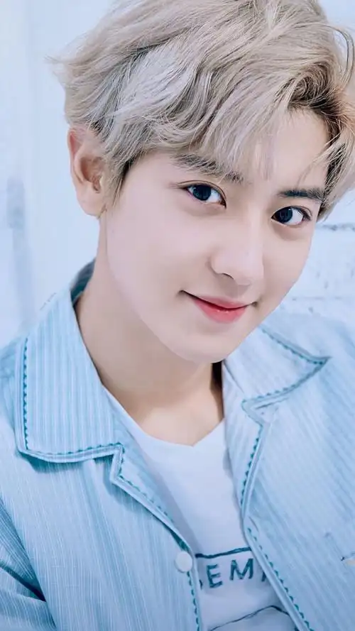 朴灿烈/清新自然浅蓝衣夏日灿烈 黄衣暖心冬日灿烈