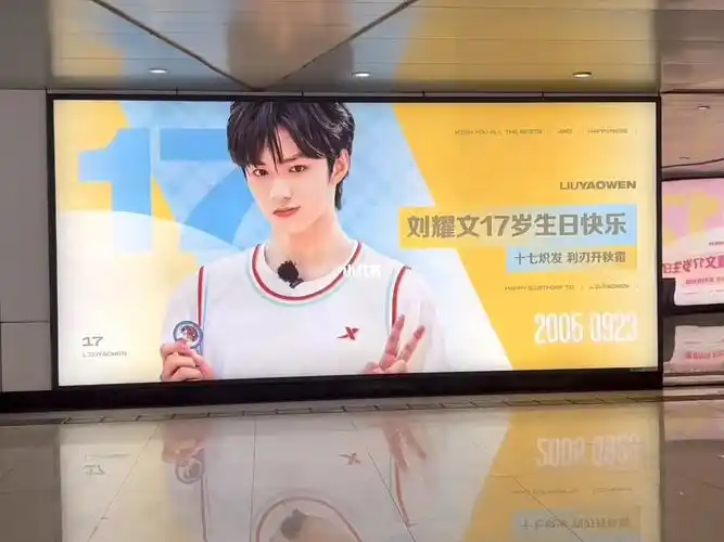 刘耀文十七岁生日杭州大屏应援78