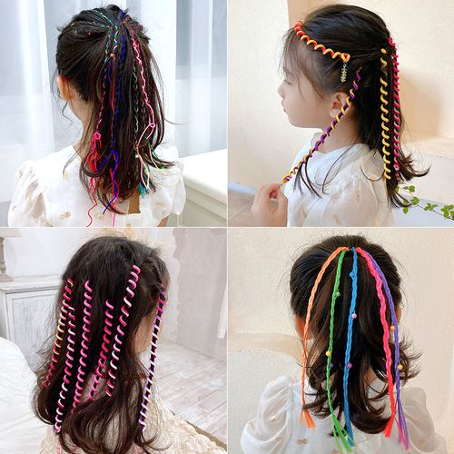 女童脏脏辫假发头饰造型公主儿童宝宝发饰藏辫彩色编发绳发圈女孩