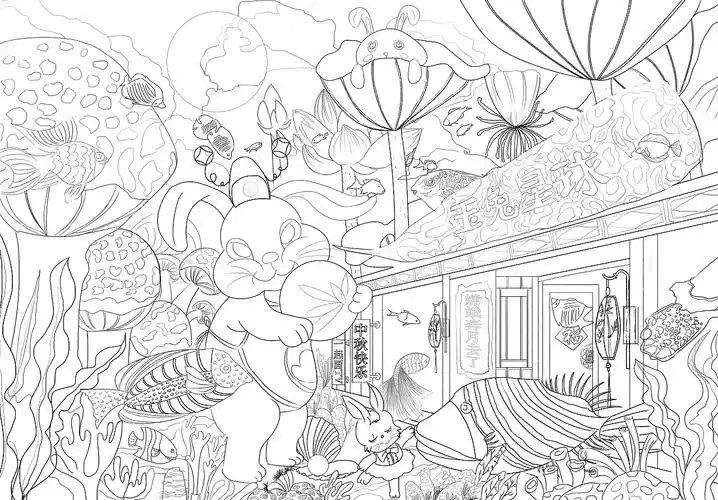 最近一些插画小场景线稿练习