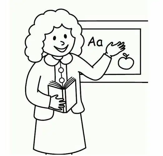 教师形象人物简笔画