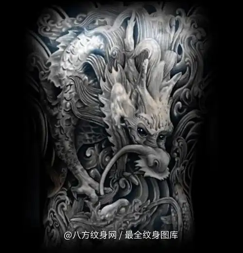 武汉最好的纹身馆推荐一款满背龙纹身图案 满背纹身图案 龙纹身图案