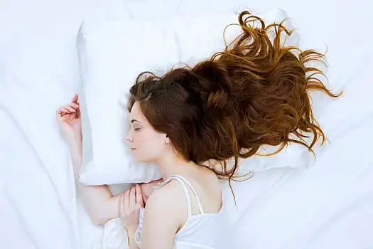 打瞌睡,照片,漂亮,长发,女人,睡觉,宁和,白人,床