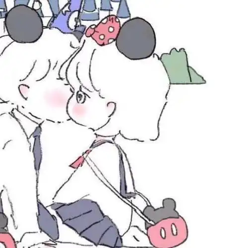 情侣头像简笔画可爱卡通手绘