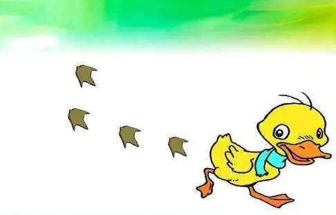 小鸡画竹叶,小狗画梅花,小鸭画枫叶,小马画月牙.