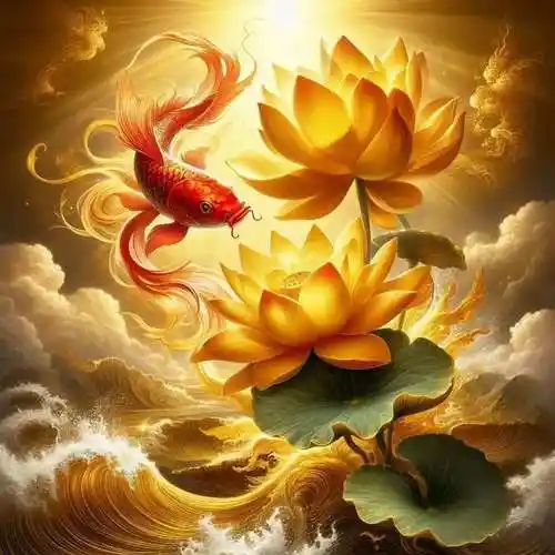 微信头像|  金莲已开,锦鲤已来