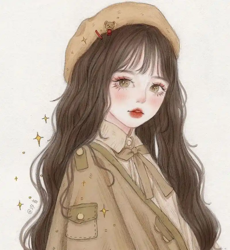 森系少女头像|画画打卡 绘画工具:ipad apple pencil91软件:pro
