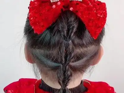 新年简单易学高马尾#编发教程 #高马尾#儿童编发