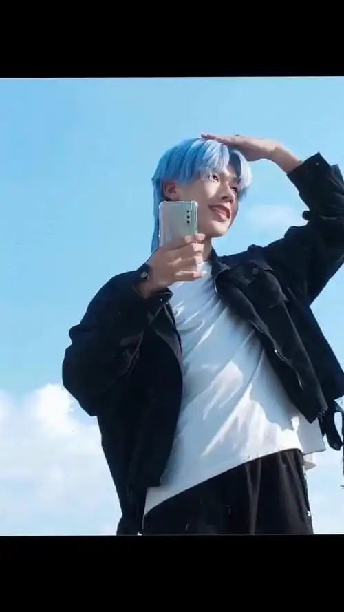 男生发色分享 #狼尾 #冰蓝色