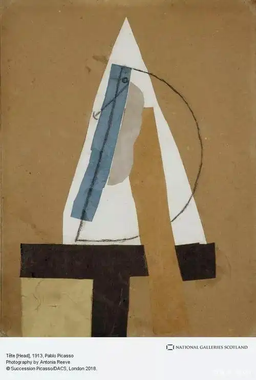 tête [head],毕加索拼贴画作品,图源https://www.