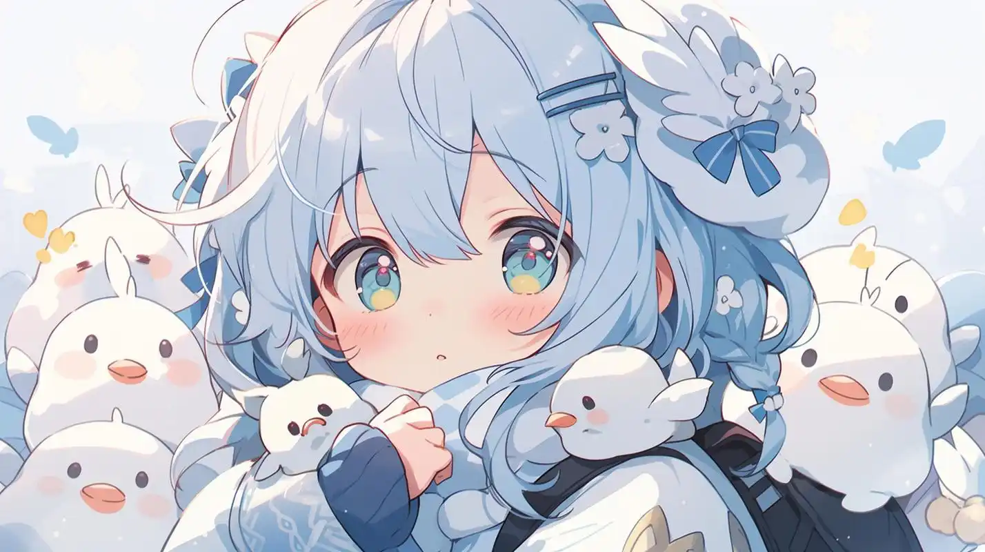 二次元# #二次元动漫# #萌妹子# #电脑壁纸# 盈盈笑靥浅如梦, 可爱萌