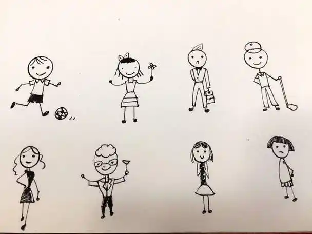 笔画今日份简笔画请查收96可爱小人物简笔画教程简笔简笔