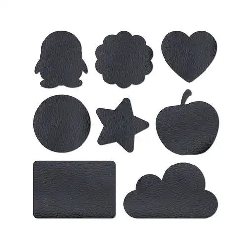 免烫自粘皮革补丁贴3m背胶沙发修补形状图案布床头卡座皮革白色