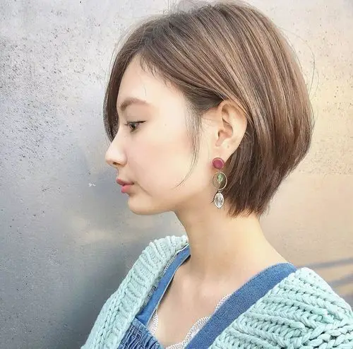 小清新日系短发齐耳,短发图片,发型图片