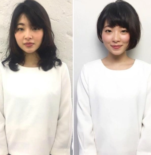 看了这些长短发对比,你一定也想剪短发