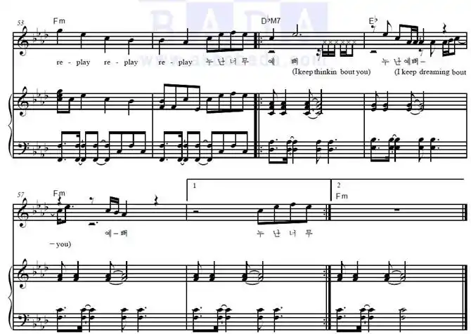 姐姐真漂亮---shinee-钢琴乐谱