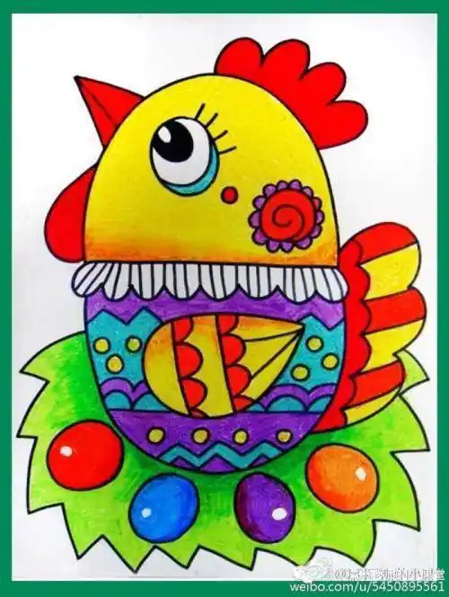 儿童水粉画蜡笔画入门简单初学者轻松学可爱动物儿童水粉画蜡笔画入门