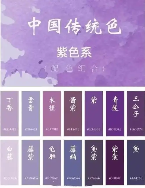 在中国传统色彩中,紫色是一种高贵优雅并且象征吉祥的颜色.