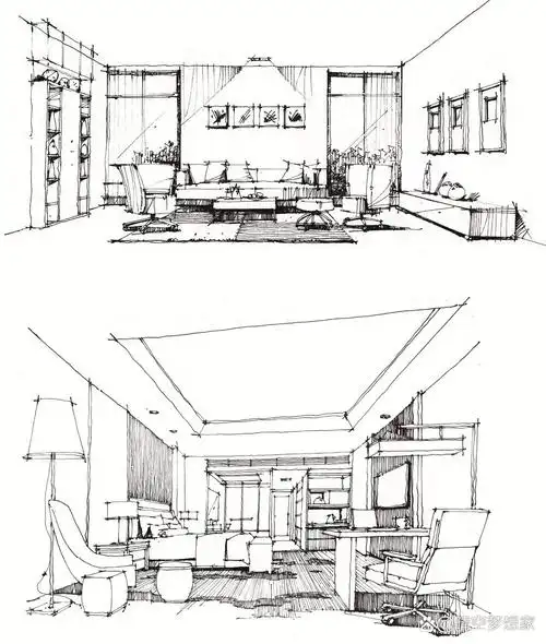 室内|徒手草图系列16615家装客厅979797