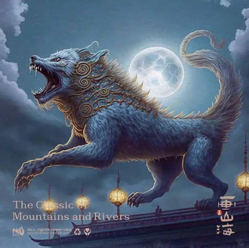 【山海经】上古异兽 天狗 天狗在古代出现的频率较高,它是民间传说中