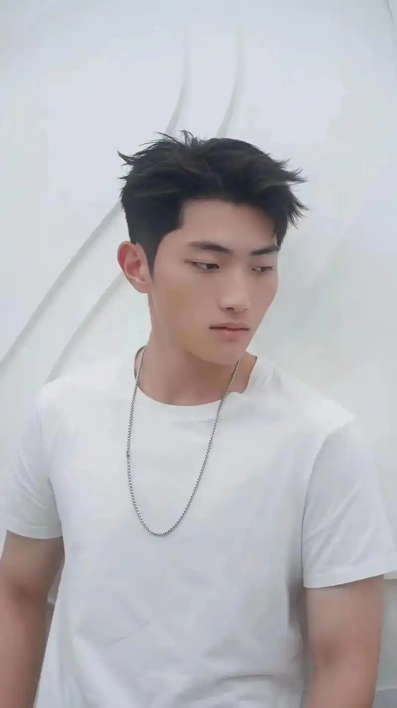 今日发型.少年感韩式三七分纹理气垫烫 1微分的刘海能让发型看 - 抖音