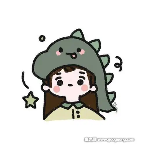 呆萌头像女生可爱简笔画