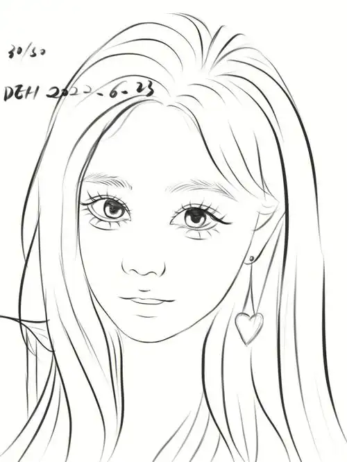 女生头像线稿练习