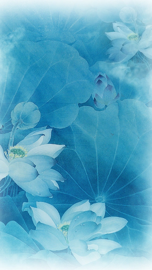 淡雅清新花朵h5背景