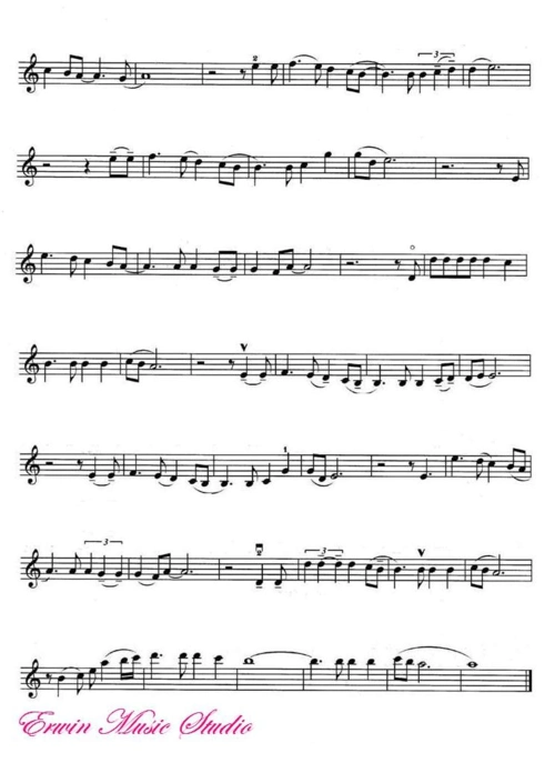 《卡萨布兰卡》小提琴乐谱