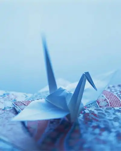 桌子,静物,蓝色背景,朦胧,模糊,艺术,折纸,纸艺,手工艺品,纸张,千纸鹤