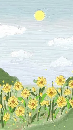 小清新油画风手机壁纸