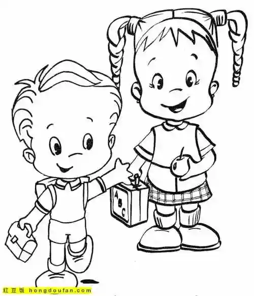 10张乱糟糟的幼儿园活动主题涂色图片-红豆饭小学生简笔画大全