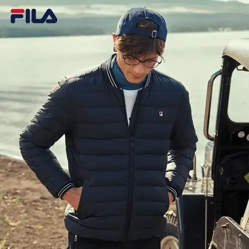 fila 斐乐官方 男子羽绒服2019冬季新款运动短款梭织轻薄羽绒服男