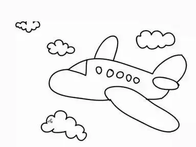 飞简笔画船简笔画彩色