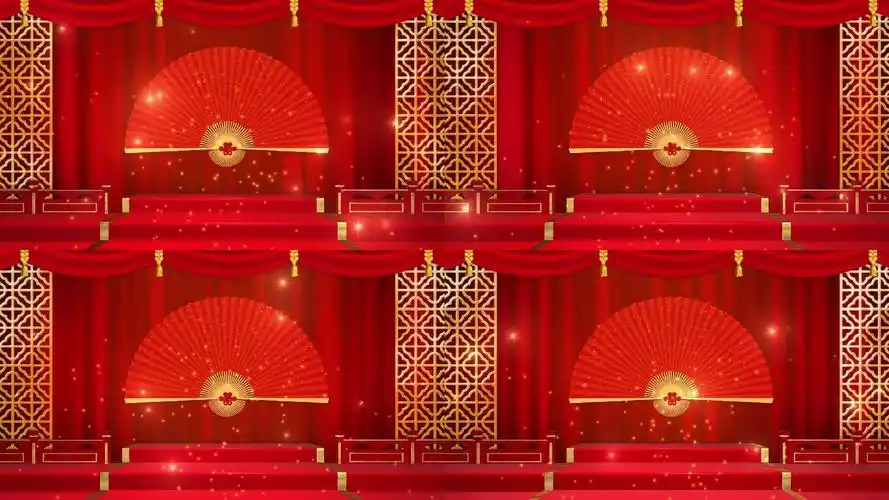 中国风舞台戏曲背景循环